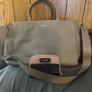 Kate Spade Gray and Black Satchel